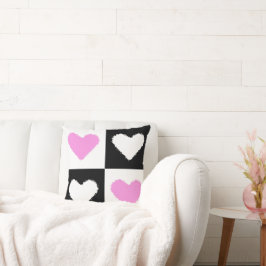 Almofada Mazipoodles Corações Abstração Rosa