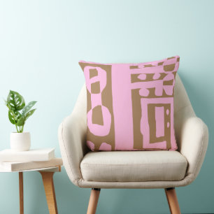 Almofada Mazipoodles Floral Decal Impressão Rosa Castanho