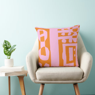 Almofada Mazipoodles Floral Decal Impressão Rosa Laranja