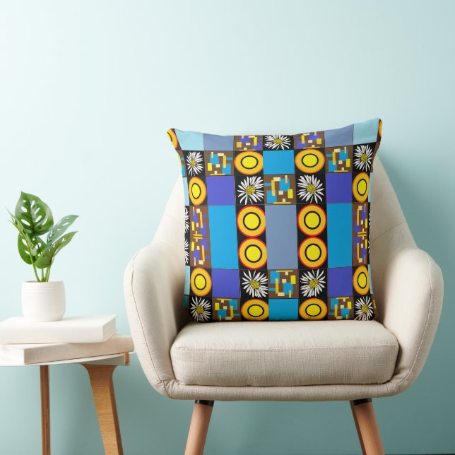Almofada Mazipoodles Patchwork Quilt 3 Blue (Cadeira)