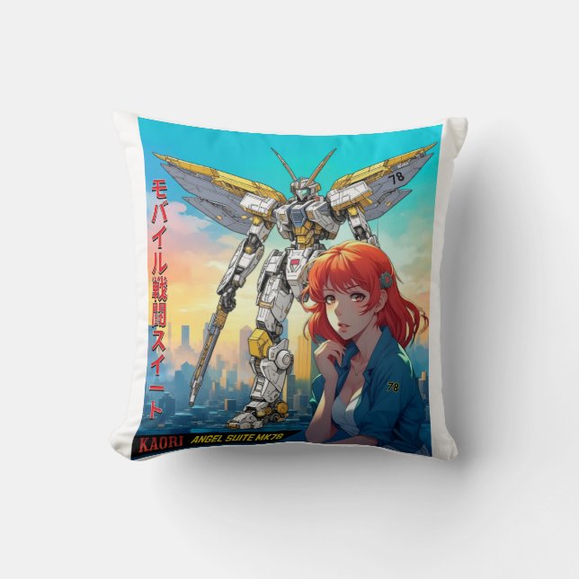 ALMOFADA MECHA WARRIOR - O ANGEL SUITE MK78 DA KAORI (Frente)