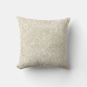 Almofada Medalhão Floral Vintage, Dourado Neutro