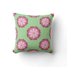Medalhão Verde-Asiático Pastel Rosa Floral