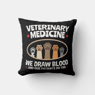 Almofada Medicina Veterinária Nós Desenhar Sangue Engraçado