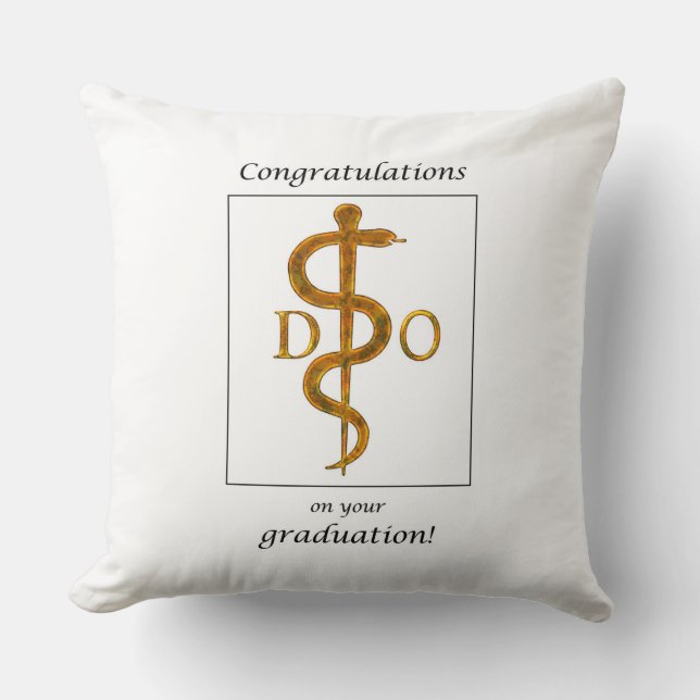 Almofada Médico de Parabéns de Graduação de Osteopatia (Frente)