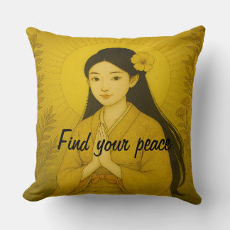 Almofada Meditação Zen estética personalizada minimalista