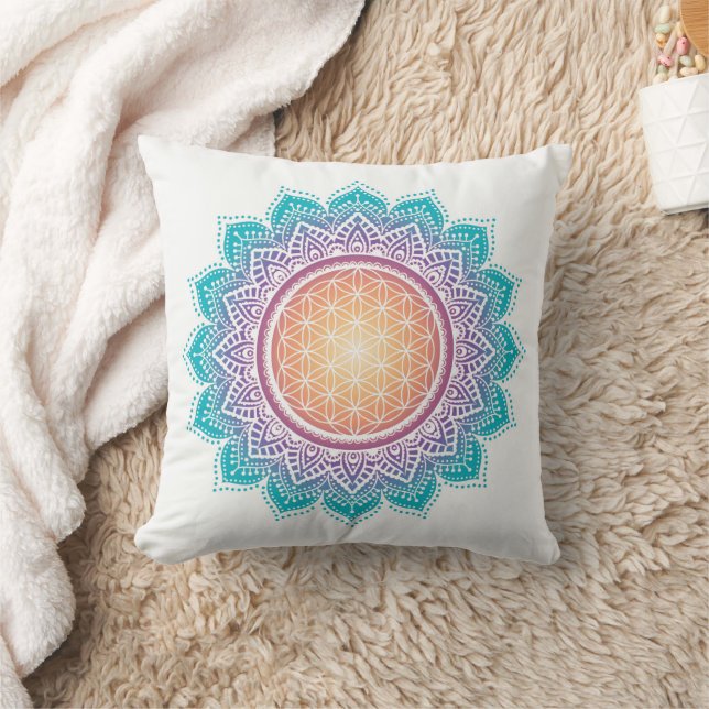 Almofada Meditation, Mandala, Flor da Vida (Cobertor)
