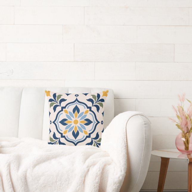 Almofada Mediterranean Floral Pattern (Sofá)