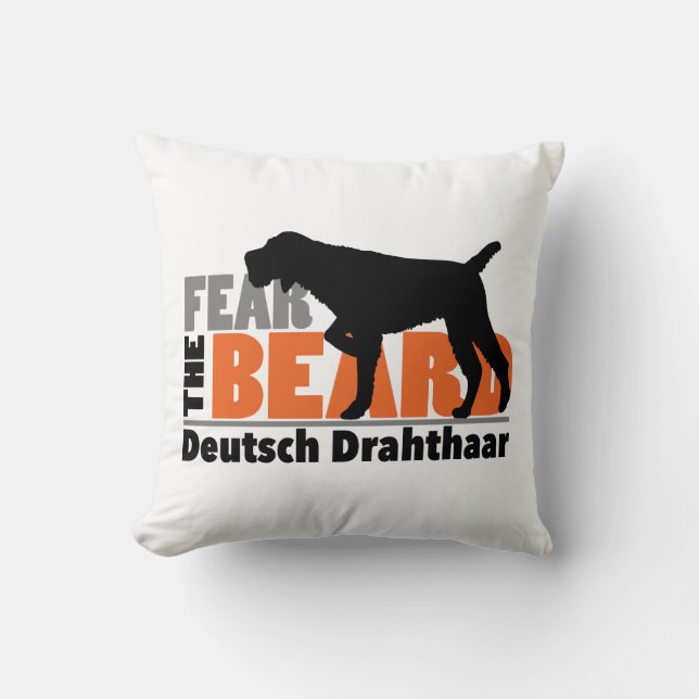 Almofada Medo da barba - Deutsch Drahthaar (Frente)