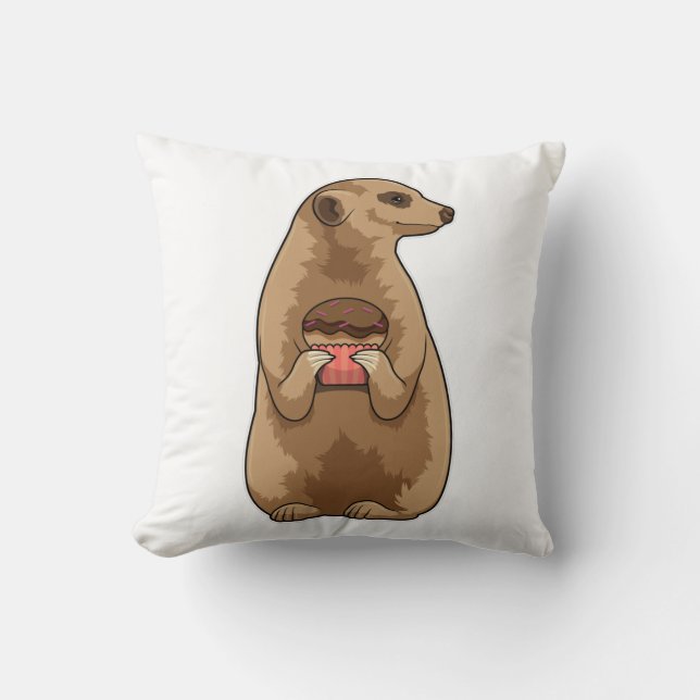 Almofada Meerkat com Muffin (Frente)