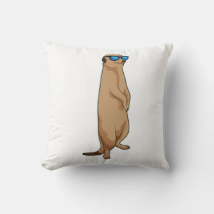 Almofada Meerkat com óculos de sol