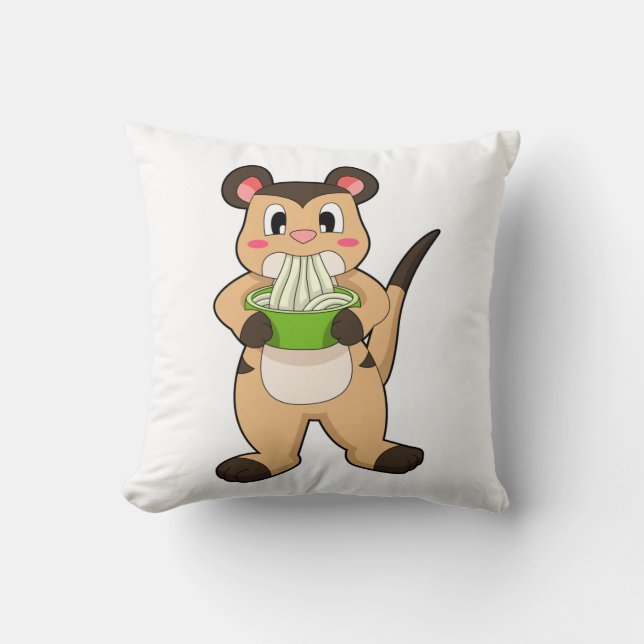 Almofada Meerkat com Ramen (Frente)