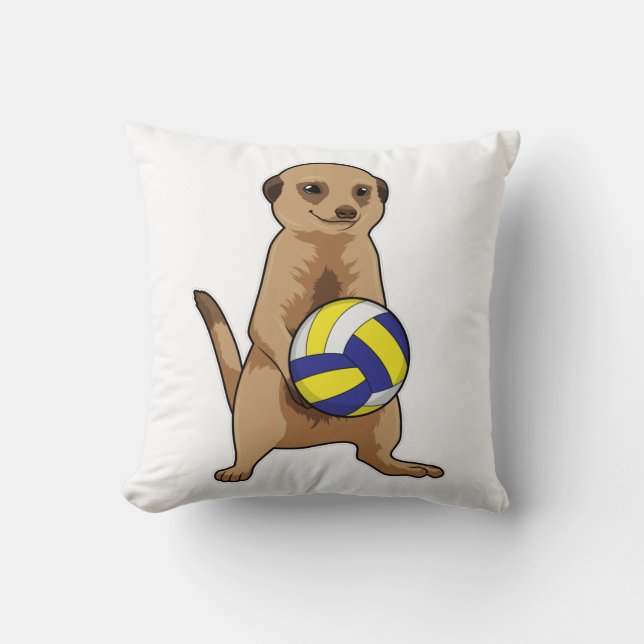 Almofada Meerkat com voleibol (Frente)