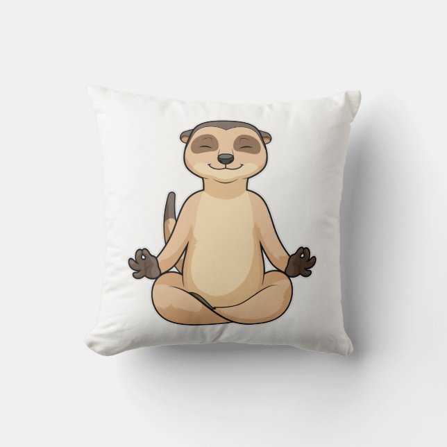 Almofada Meerkat na Meditação Yoga (Frente)