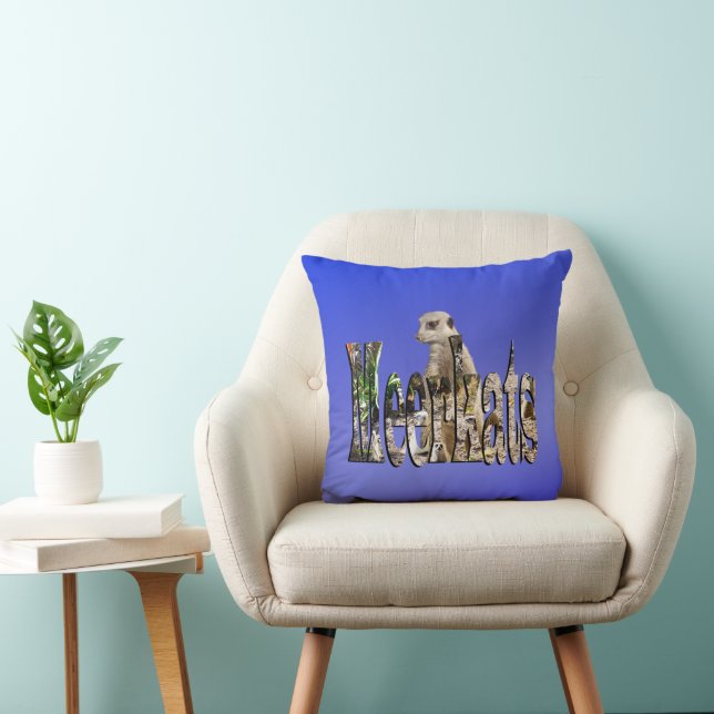 Almofada Meerkats Azuis, Jogue Cushion. (Cadeira)