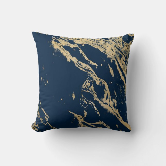 Almofada Meia-noite Dourada Marble Cushion (Frente)