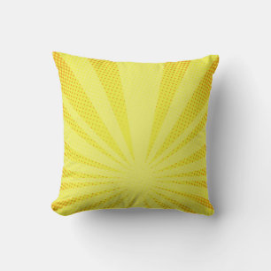 Almofada meio gradiente do raster de fundo amarelo retro