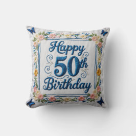 Almofada Meio século de memórias: 50º Nascimento Personaliz