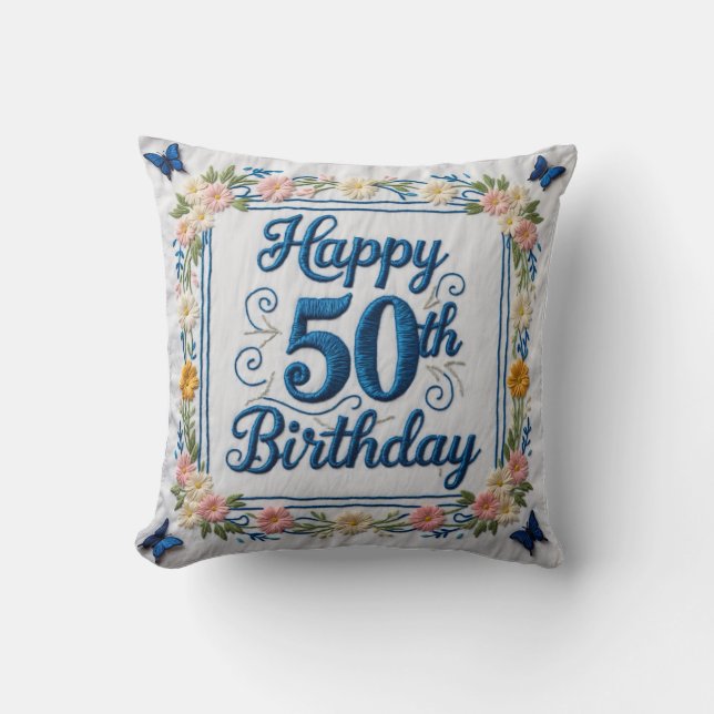 Almofada Meio século de memórias: 50º Nascimento Personaliz (Frente)