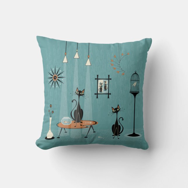 Almofada Meio século Mal-Cabeça / Gato Vermelho (Frente)