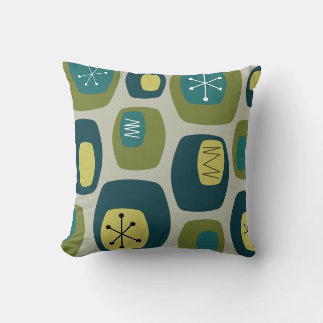 Almofada Meio século Modern Oblongs Olive Green (Frente)
