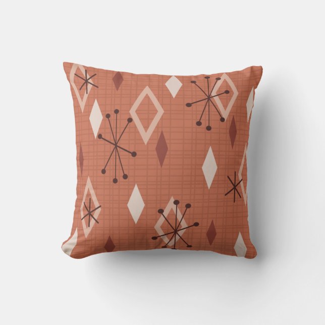 Almofada Meio século Moderno Ouros Laranja (Frente)