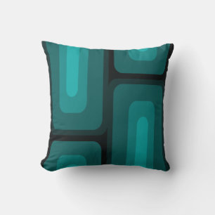 Almofada Meio século Retângulo Longo Moderno Teal