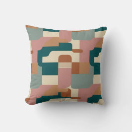 Almofada Meio século, rosa, laranja e creme