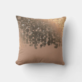 Almofada Mel Bege Champanhe Dourado Brilho Luzes