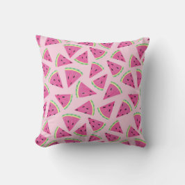 Almofada Melancia Rosa Padrão de Frutas de Verão