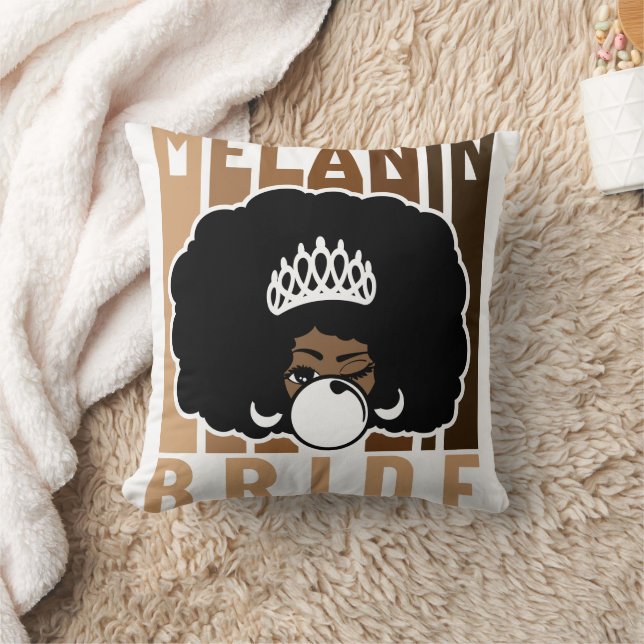 Almofada Melanin Bride com Afro (Cobertor)