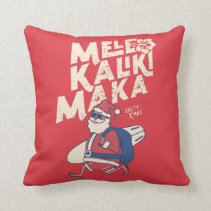 Almofada Mele Kalikimaka - Papais noeis engraçados Natal n
