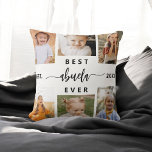 Almofada Melhor Abuela - Colagem de Fotos para Netos<br><div class="desc">Celebre a "Melhor Abuela Nunca" com este Travesseiro decorativo personalizado de Colagem de Fotos para Netos. Este presente sincero apresenta uma colagem carinhosamente organizada de fotos queridas capturando momentos especiais, complementada por uma mensagem sincera. Criado a partir de tecido macio e de alta qualidade, ele oferece conforto e estilo a...</div>