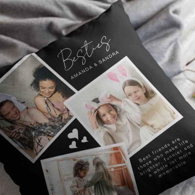 Almofada Melhor Amigo Personalizado 3 Fotos (Criador carregado)