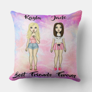 Almofada Melhor Amigos para Loira e Brunette Personalizados