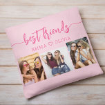Almofada Melhor Amigos Rosa Quente 3 Colagem de Fotografias<br><div class="desc">Comemore a amizade com o Travesseiro decorativo de Keepsaokê dos Melhores Amigos Rosa Quente 3. Personalizado com um vibrante design cor-de-rosa quente, ele apresenta uma bela colagem organizada de três fotos queridas capturando momentos especiais com seus melhores amigos. Criado a partir de materiais de alta qualidade, este travesseiro adiciona um...</div>
