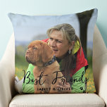Almofada Melhor Amigos Trendy Pet Dog Personalizado 2 Foto<br><div class="desc">Celebre seu melhor amigo com um travesseiro personalizado de manutenção de fotos de animais de estimação. Cada animal de estimação merece seu próprio travesseiro personalizado. Um presente maravilhoso para todas as mães e pais de cães, mães e pais de gatos e todos os amantes de animais de estimação! O travesseiro...</div>