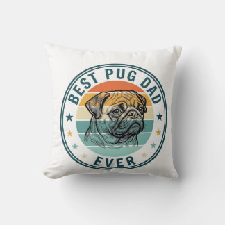 Almofada Melhor Camisa de Cachorro com Gravação Vintage par