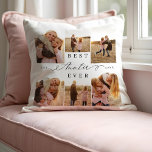 Almofada Melhor Colagem de Fotos de Script Elegante da Tia<br><div class="desc">Dê a sua tia um presente que ela vai tesourar para sempre com nossa melhor tia de todos os tempos, titia, travesseiro decorativo de colagem de fotos. Esta placa memorável apresenta um layout de colagem de 6 a 6 fotos, permitindo que você mostre suas memórias favoritas juntas. O roteiro da...</div>