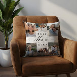 Almofada Melhor Colagem de Fotos do Coração de Script Elega<br><div class="desc">Dê a sua mãe um presente que ela vai tesourar para sempre com a nossa melhor mãe, travesseiro de colagem de fotos do roteiro da mãe. Este presente memorável apresenta um layout de colagem de 6 fotos, permitindo que você mostre suas memórias favoritas juntas. O roteiro e o coração da...</div>