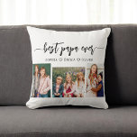 Almofada Melhor Colagem de Fotos dos Avós do Papa Avô<br><div class="desc">Celebre seu pai com o Travesseiro decorativo de Colagem de Fotos do Melhor Avô. Este saque personalizado apresenta uma bela coleção de fotos queridas, capturando momentos especiais com seus netos. Feito com materiais de alta qualidade, adiciona um toque na moda e sentimental a qualquer espaço, perfeito para exibição em uma...</div>