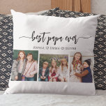 Almofada Melhor Colagem de Fotos dos Avós do Papa Avô<br><div class="desc">Celebre seu pai com o Travesseiro decorativo de Colagem de Fotos do Melhor Avô. Este saque personalizado apresenta uma bela coleção de fotos queridas, capturando momentos especiais com seus netos. Feito com materiais de alta qualidade, adiciona um toque na moda e sentimental a qualquer espaço, perfeito para exibição em uma...</div>