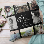 Almofada Melhor Colagem de Fotos Elegante Nana Elegante Mod<br><div class="desc">Para o Melhor Nunca de Nana em sua vida: um moderno e moderno travesseiro decorativo de colagem de fotos da família Instagram amigável com a tipografia moderna de scripts e seu nome e mensagem pessoais. Presente perfeito para a maravilhosa avó na sua vida para Dia de as mães, aniversário ou...</div>