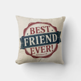 Almofada Melhor design de texto Já Aprovado