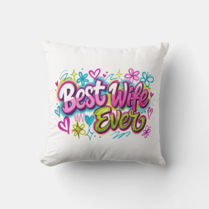 Almofada Melhor Esposa de Todos os Tempos (Estilo 4)