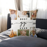 Almofada Melhor Gigi de todos os tempos - Colagem de Fotos<br><div class="desc">Celebre o "Melhor Gi Nunca" com este Travesseiro decorativo personalizado de Colagem de Fotos para Netos. Este presente sincero mostra uma bela coleção de fotos carinhosas capturando momentos especiais, complementada por uma mensagem sincera. Produzido a partir de tecido suave e de alta qualidade, ele oferece conforto e estilo a qualquer...</div>
