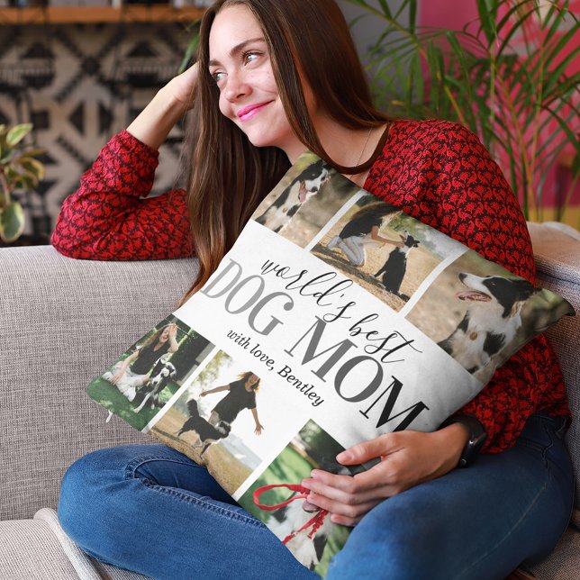 Almofada Melhor Imagem da Mãe de Cachorro do Mundo (Criador carregado)