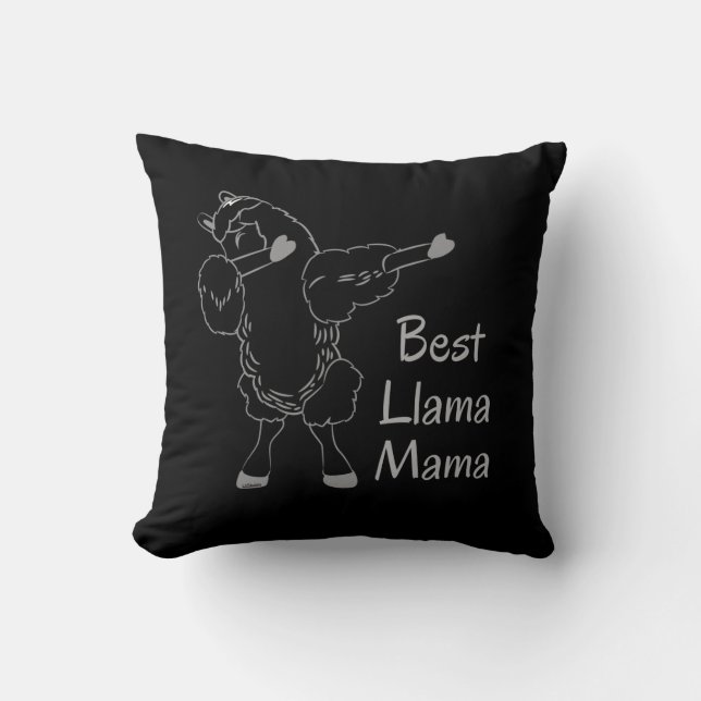 Almofada MELHOR LLAMA MÃE ideia de presente engraçado para  (Frente)