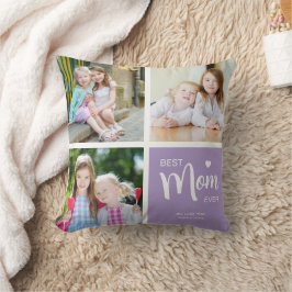 Almofada Melhor Mãe Alguma Vez Foto Collage Roxo