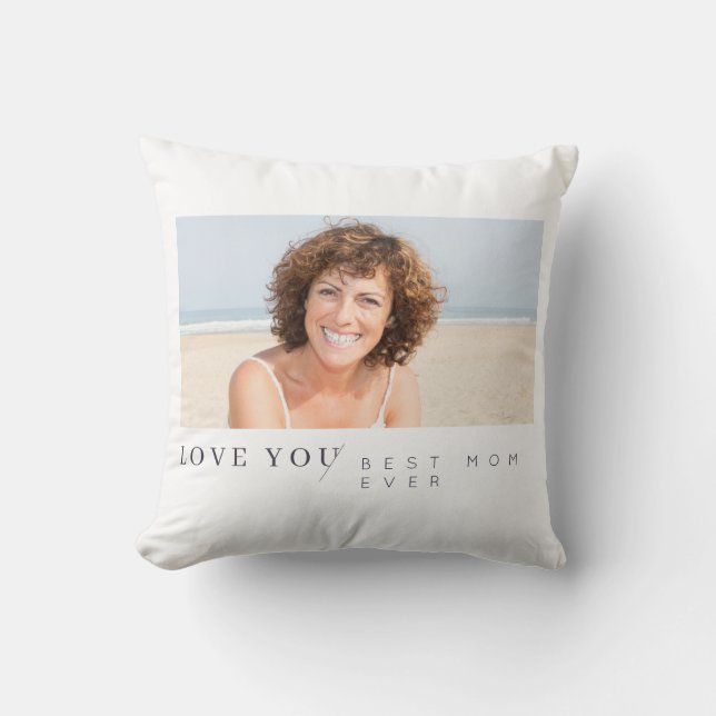 Almofada Melhor Mãe Alguma Vez Moderna Foto Personalizada M (Frente)